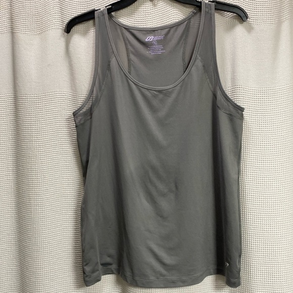 Eddie Bauer Workout tank Size XL w mesh Grey Sport Gym - Picture 1 of 6